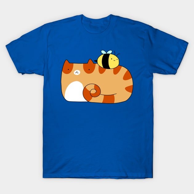 Bee and Orange Tabby T-Shirt by saradaboru